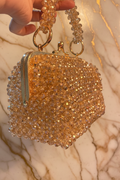 Crystal Beaded Mini Clutch - Original with Marble Background